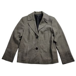 Lafayette 148 New York Gray Blazer with Notched Lapels Size 14